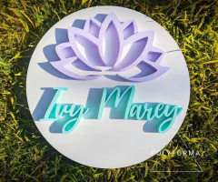 Logo corpóreo circular personalizado - tienda online