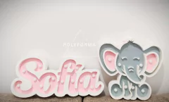 Nombre 5 letras 20cm de alto con luz - comprar online