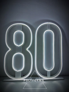 PACK x 20 Letras o numeros surtidos NEON 50cm de alto - POLYFORMA