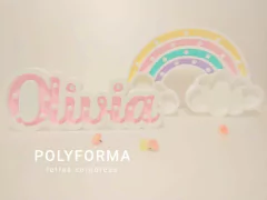 Nombre 6 letras 20cm de alto con luz