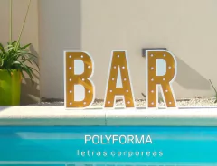 Letra o numero 40cm de alto con luz - comprar online