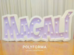 Nombre 6 letras 20cm de alto con luz en internet