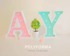 Letra o numero 30 cm de alto con luz