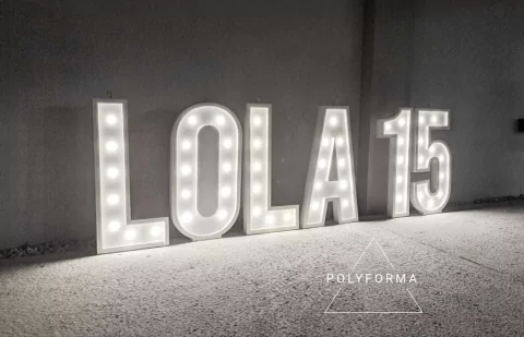 Letra XL 60cm de alto con luz