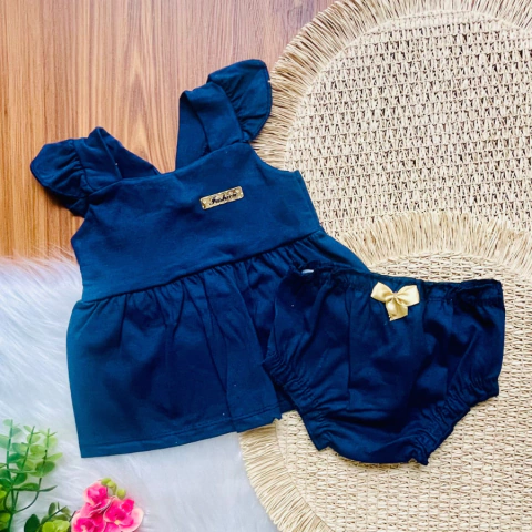 Conjunto Blogueirinha Azul Marinho - comprar online