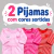 Kit 2 Pijamas Listrados Menina - comprar online