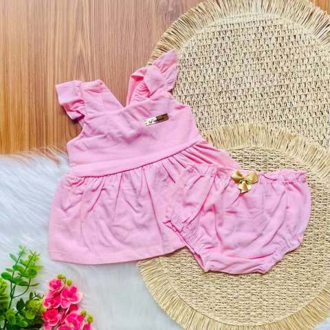 Conjunto Blogueirinha Rosa Bebê