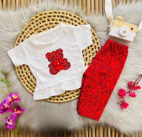 Conjunto Ursinha Vermelho - comprar online