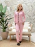 Pijama Americano Inverno • Listrado Rosa com Preto