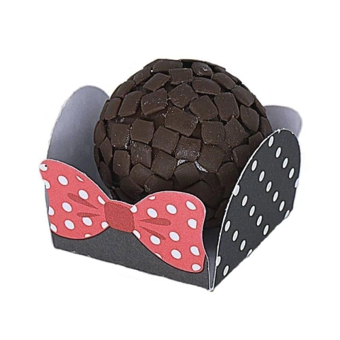 Porta Forminha Laço Minnie Com 50 Unidades Decoração Minnie