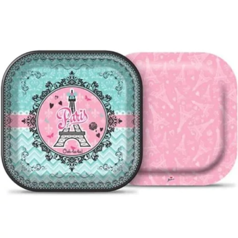 Prato Festa Paris 8 UNIDADES Prato aniversário Tema Paris