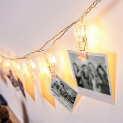 Prendedor LED para Fotos e Decorações Varal led Cordão led