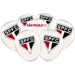 Balão Festa Time São Paulo 25 UNIDADES Bexiga Decoração SPFC Futebol - comprar online