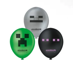 Balão Festa Minecraft Bexiga Jogos Minecraft Com 25 unidades - Regina Festas - comprar online