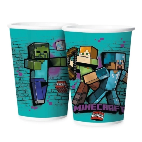 Copo Festa Minecraft Com 12 Unidades