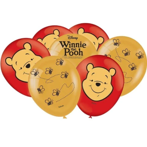 Balão Festa Ursinho Pooh 25 UNIDADES Decoração Aniversário Ursinho Pooh