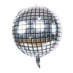 Balão Metalizado Globo Festa Discoteca Anos 80, 90 56cm
