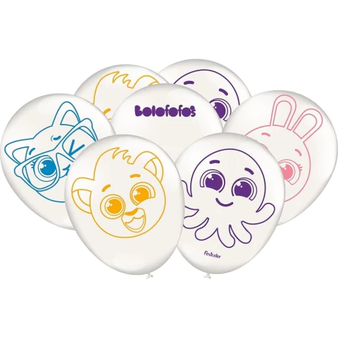 Balão Festa Bolofofos 25 Unidades Decoração aniversário Bolofofos Festcolor