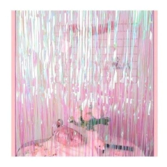 Cortina Decorativa Nacarado Franja Metálica Furtacor Cortinha Frutacor Cortina festas