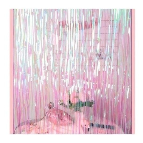 Cortina Decorativa Nacarado Franja Metálica Furtacor Cortinha Frutacor Cortina festas