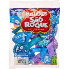 Balão Festa Sereia Fundo do Mar Com 25 UNIDADES - comprar online