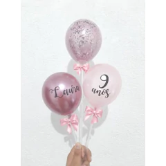 Balão Topo de Bolo Balloon Cake Personalizado Com Frases - Festejando25