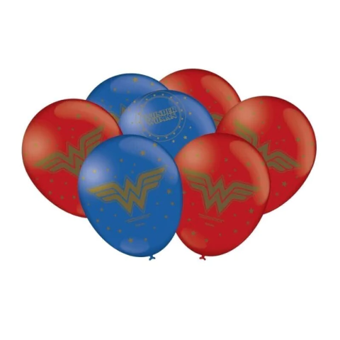 Balão Festa Mulher Maravilha 25 UNIDADES Aniversário Decoração Mulher Maravilha Decoração Baloes