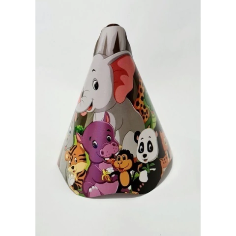 Chapéu Festa Safari 08 Unidades Chapéu Infantil Festa Safari Bichos da Floresta Baby