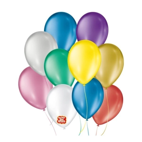 Balão Cintilante Alto Brilho Numero 9 com 25 Unidades Balões São Roque