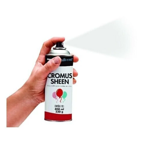 Spray Brilho Para Balões Sheen Cromus 400ml Balões Balloon Cake