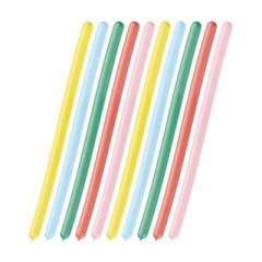 Balão 260 Canudo 50 UNIDADES Balão de Festa Bexiga Canudo 260 Balão Canudo - comprar online