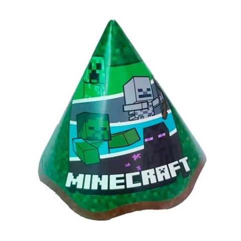 Chapéu Festa Minecraft Com 12 Unidades