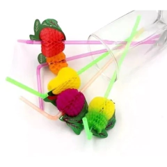 Canudo Colorido Com Frutas para Drinks Festas 12 UNIDADES Canudo Flexível Frutas Festa Tropical Flamingo - comprar online
