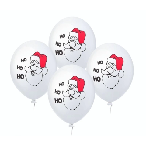 Balão Natal Papai Noel 25 Unidades Bexiga Natalina Decoração de Natal Balão de Natal