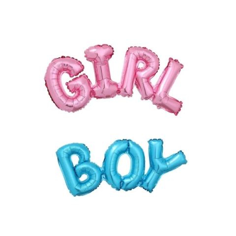 kit Balão Boy Girl Alta Qualidade Chá revelação 02 UNIDADES Balão Metalizado Chá Revelação Menino