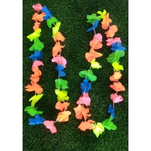 Colar Havaiano Néon Tecido Festa Balada 01 Unidade 49cm Festas Aniversário