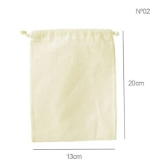 Saco De Algodão Cru Lembrancinha Artesanato N°02 5 Unidades na internet