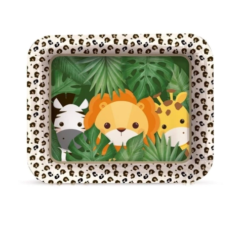 Bandeja Festa Safari 01 Unidade 30x40cm Decoração Festa Safari Bichos Selva