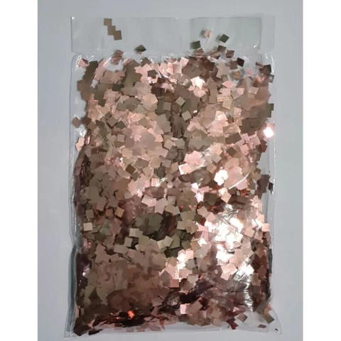 50g Confete Rose Gold para Balões Bexiga Balloon Cake Bubble - Festejando25