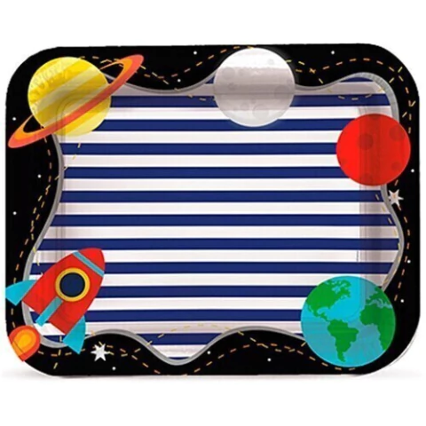Bandeja Festa Tema Astronauta Espaço 1 Unidade Festa Infantil Astronauta