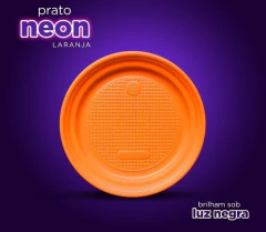 Prato NÉON 15cm 10 UNIDADES Pratinho Descartável Prato para Bolo de Festa Neon - loja online