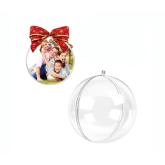Esfera Transparente 7cm - 06 UNIDADES Bola de Natal Para Fotos Enfeite de Natal Esfera Bola Acrílico Transparente - comprar online