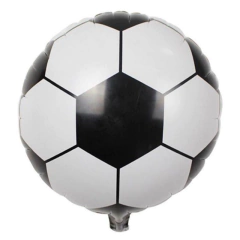 Balão de Festas Bola de Fotebol 45cm 01 Unidade Balão Metalizado Bola de Futebol Decoração Copa do Mundo