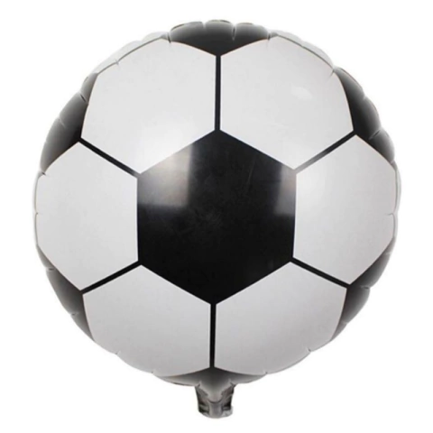 Balão de Festas Bola de Fotebol 45cm 01 Unidade Balão Metalizado Bola de Futebol Decoração Copa do Mundo