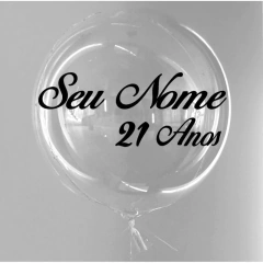 Balão Bubble Personalizado Com Adesivo Vinil Balão personalizadas com nome