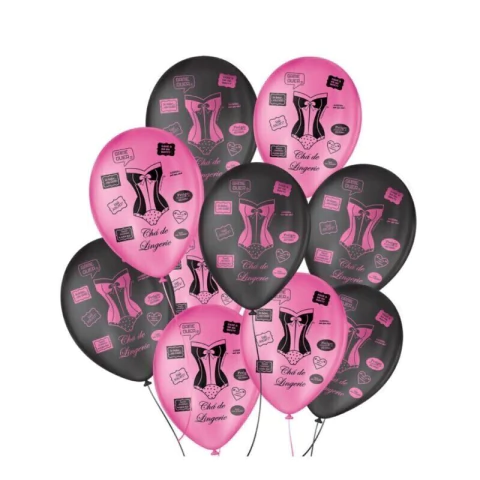 Balão Festa Chá de Lingerie 25 unidades Balão Festa Despedida de Solteira
