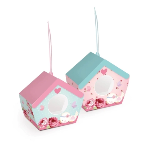 Caixa Surpresa Casinha Jardim Encantando 8UN. Caixa Festa Jardim