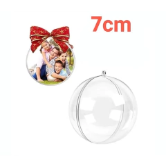 Bola Acrílico Transparente 7cm 01 UNIDADE Esfera Transparente Bola de Natal Personalizada Bola Cirstal - comprar online
