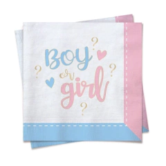 Guardanapo Chá Revelação Boy or Girl 25cm 20 UNIDADES Guardanapo de Papel Decoração Revelação