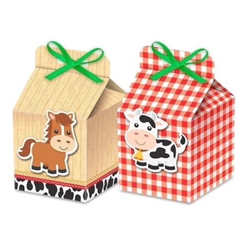 Caixa Milk Festa Fazendinha 08 Unidades Caixa surpresa fazendinha vaquinha cavalo